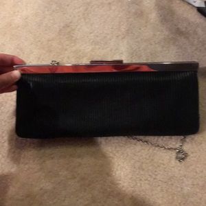 Black clutch with optional strap- formal